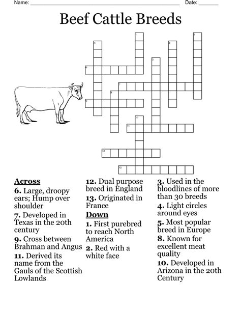 english breed of cattle crossword|cattle cross breed crossword.